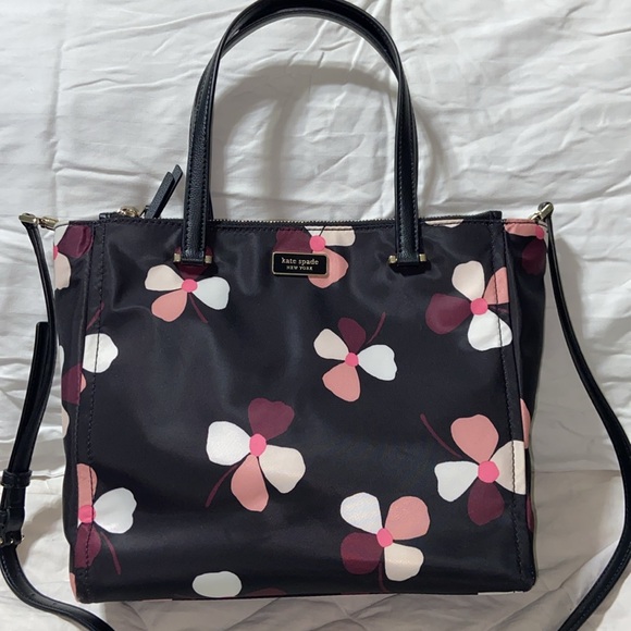 RARE like new Kate Spade Medium Satchel Handbag Dawn Dusk Buds Floral Print - Picture 8 of 16